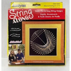 String Along Art Kit Vintage Geometric Pin and Thread Silver & Gold 190-0205